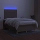 Боксспринг легло с матрак и LED, таупе, 120x190 см, плат