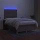 Боксспринг легло с матрак и LED, таупе, 120x190 см, плат