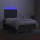 Боксспринг легло с матрак и LED, тъмносиво, 120x190 см, плат