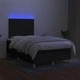 Боксспринг легло с матрак и LED, черно, 120x190 см, плат