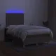 Боксспринг легло с матрак и LED, таупе, 120x190 см, плат