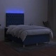 Боксспринг легло с матрак и LED, синьо, 120x190 см, текстил