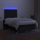Боксспринг легло с матрак и LED, черно, 120x190 см, плат