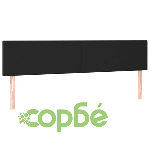 Боксспринг легло с матрак и LED, черно, 120x190 см, еко кожа ➤ топ цена ➤ sorbe.bg