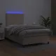 Боксспринг легло с матрак LED капучино 120x190 см еко кожа