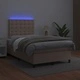 Боксспринг легло с матрак LED капучино 120x190 см еко кожа