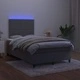 Боксспринг легло с матрак и LED, тъмносиво, 120x190 см, кадифе