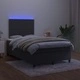 Боксспринг легло с матрак и LED, черно, 120x190 см, кадифе