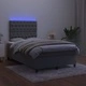 Боксспринг легло с матрак и LED, тъмносиво, 120x190 см, кадифе