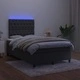 Боксспринг легло с матрак и LED, черно, 120x190 см, кадифе