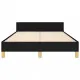 Рамка за легло с табла, черна, 120x190 см, текстил