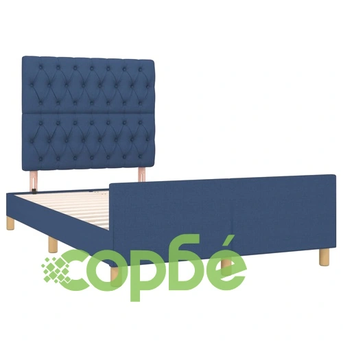 Рамка за легло без матрак, cиня, 120x190 см, плат ➤ топ цена ➤ sorbe.bg