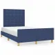 Рамка за легло с табла, синя, 120x190 см, текстил