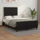 Рамка за легло с табла, черна, 120x190 см, изкуствена кожа