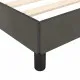 Рамка за легло с табла, тъмносива, 120x190 см, кадифе