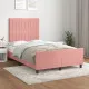 Рамка за легло с табла, розова, 120x190 см, кадифе