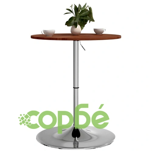 Бар маса, тъмнокафяво , 60x89,5 см, дъб масив ➤ топ цена ➤ sorbe.bg