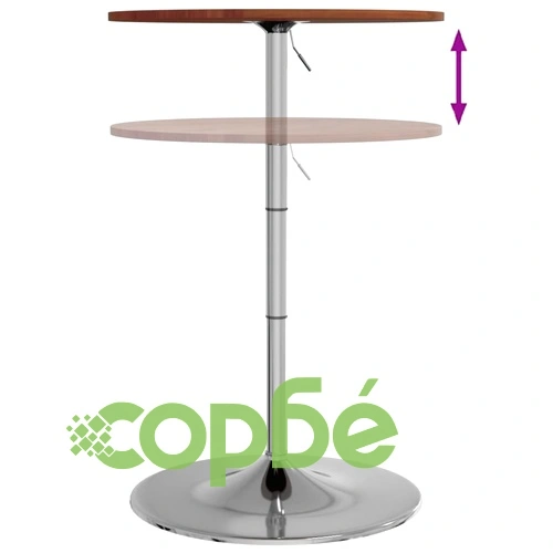 Бар маса, тъмнокафяво , 60x89,5 см, дъб масив ➤ топ цена ➤ sorbe.bg