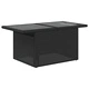 Градински комплект диван с възглавници 8 части черен полиратан