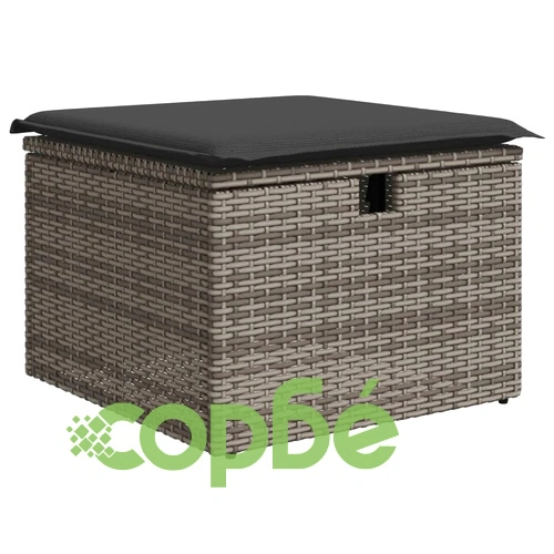 Градински комплект диван с възглавници 8 части сив полиратан ➤ топ цена ➤ sorbe.bg