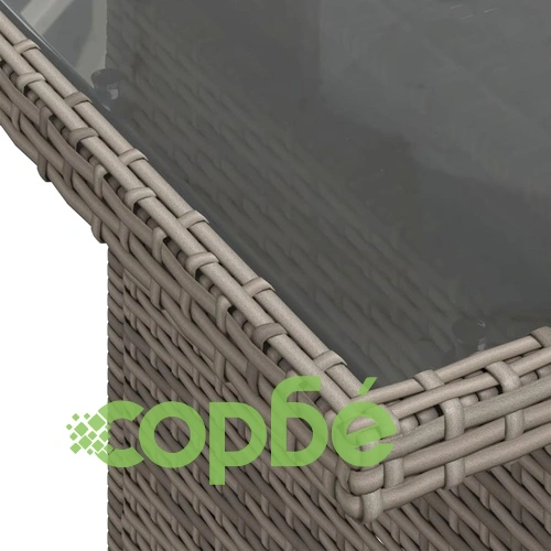 Градински комплект диван с възглавници 8 части сив полиратан ➤ топ цена ➤ sorbe.bg