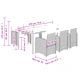 Градински бистро комплект с възглавници 7 части кафяв полиратан