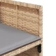 Градински комплект с възглавници, 11части, бежов микс полиратан