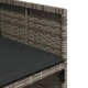 Градински комплект с възглавници 11 части сив полиратан