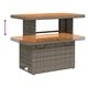 Градински трапезен комплект 2 части с възглавници сив полиратан