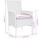 Градински комплект с възглавници 11части бежов полиратан/стъкло