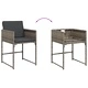 Градински комплект с възглавници 17 части полиратан сив