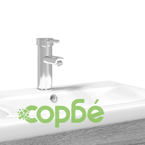 Шкаф за мивка за баня с вградена мивка, сив сонома ➤ топ цена ➤ sorbe.bg