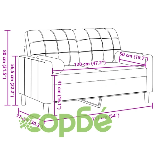 2-местен диван с декоративни възглавници жълт 120 см кадифе ➤ топ цена ➤ sorbe.bg