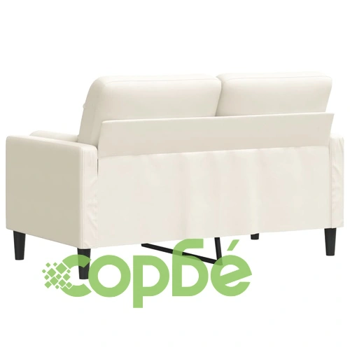 2-местен диван с декоративни възглавници кремав 120 см кадифе ➤ топ цена ➤ sorbe.bg