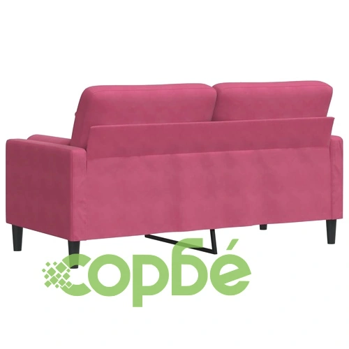 2-местен диван декоративни възглавници виненочервен 140 см ➤ топ цена ➤ sorbe.bg