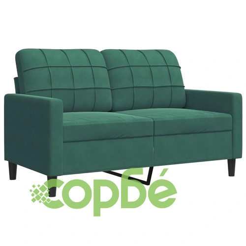 Мека мебел от 3части с възглавници и болстери тъмнозелен кадифе ➤ топ цена ➤ sorbe.bg