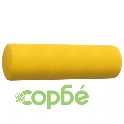 Мека мебел от 3 части с възглавници и болстери жълт, кадифе ➤ топ цена ➤ sorbe.bg