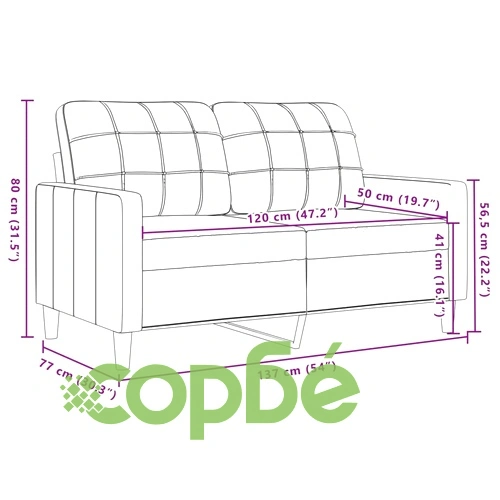Мека мебел от 2 части с възглавници и болстери светлосив кадифе ➤ топ цена ➤ sorbe.bg