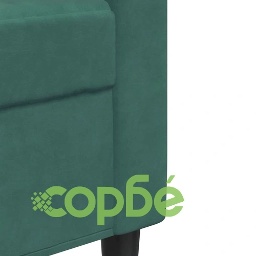 Мека мебел от 2части с възглавници и болстери тъмнозелен кадифе ➤ топ цена ➤ sorbe.bg