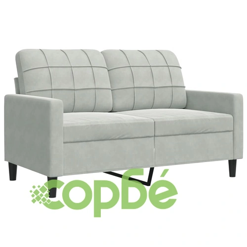 Мека мебел от 3 части с възглавници и болстери светлосив кадифе ➤ топ цена ➤ sorbe.bg