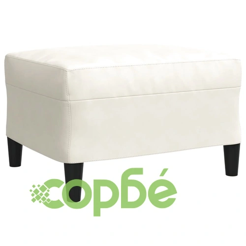 Мека мебел от 3 части с възглавници и болстери кремав кадифе ➤ топ цена ➤ sorbe.bg