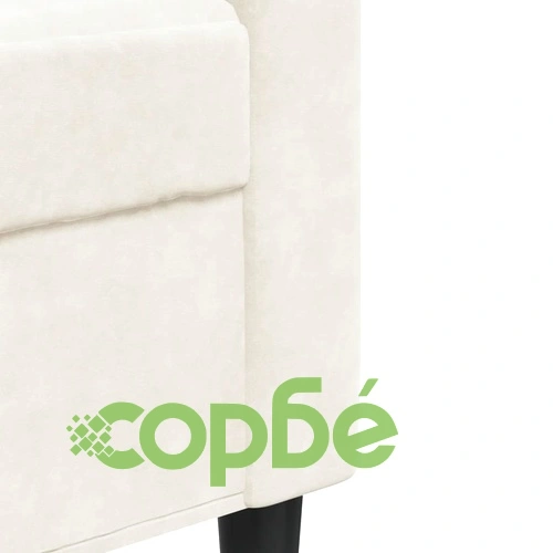 Мека мебел от 3 части с възглавници и болстери кремав кадифе ➤ топ цена ➤ sorbe.bg