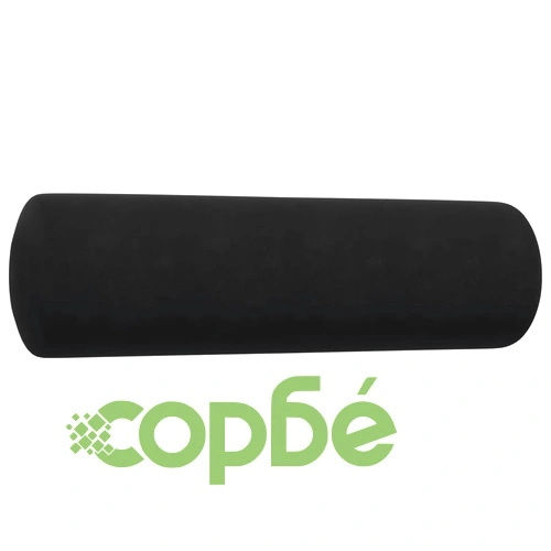 Мека мебел от 3 части с възглавници и болстери черен кадифе ➤ топ цена ➤ sorbe.bg