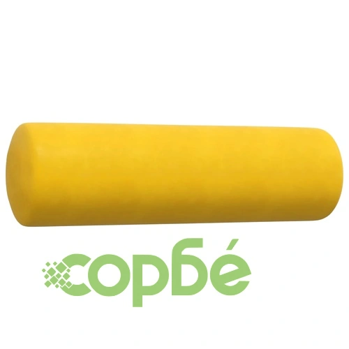 Мека мебел от 2 части с възглавници и болстери жълт кадифе ➤ топ цена ➤ sorbe.bg