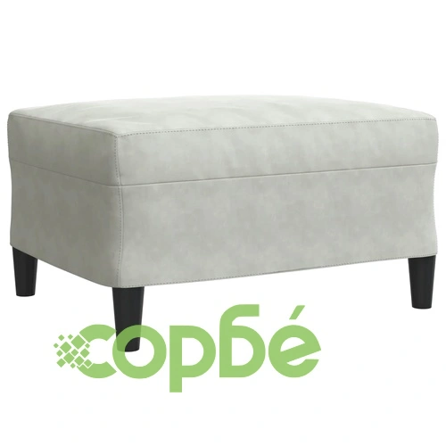 Мека мебел от 3 части с възглавници и болстери светлосив кадифе ➤ топ цена ➤ sorbe.bg