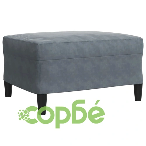 Мека мебел от 3 части с възглавници и болстери тъмносив кадифе ➤ топ цена ➤ sorbe.bg