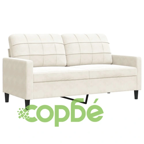 Мека мебел от 3 части с възглавници и болстери кремав кадифе ➤ топ цена ➤ sorbe.bg