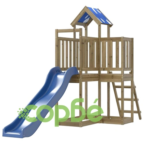 Комбинирано детско съоръжение за игра, импрегниран бор ➤ топ цена ➤ sorbe.bg