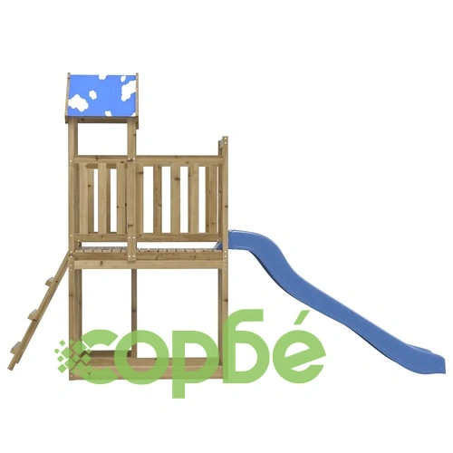 Комбинирано детско съоръжение за игра, импрегниран бор ➤ топ цена ➤ sorbe.bg