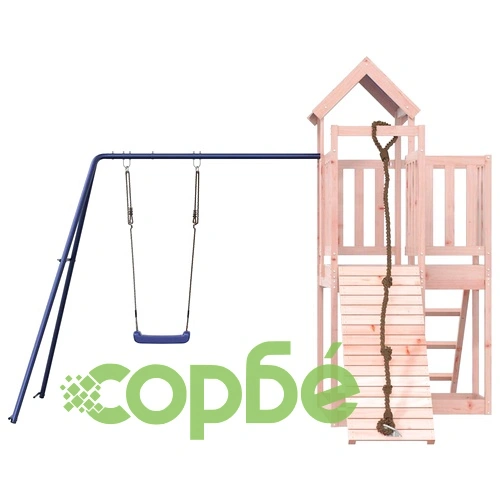 Комбинирано детско съоръжение, масивна дугласка дървесина ➤ топ цена ➤ sorbe.bg